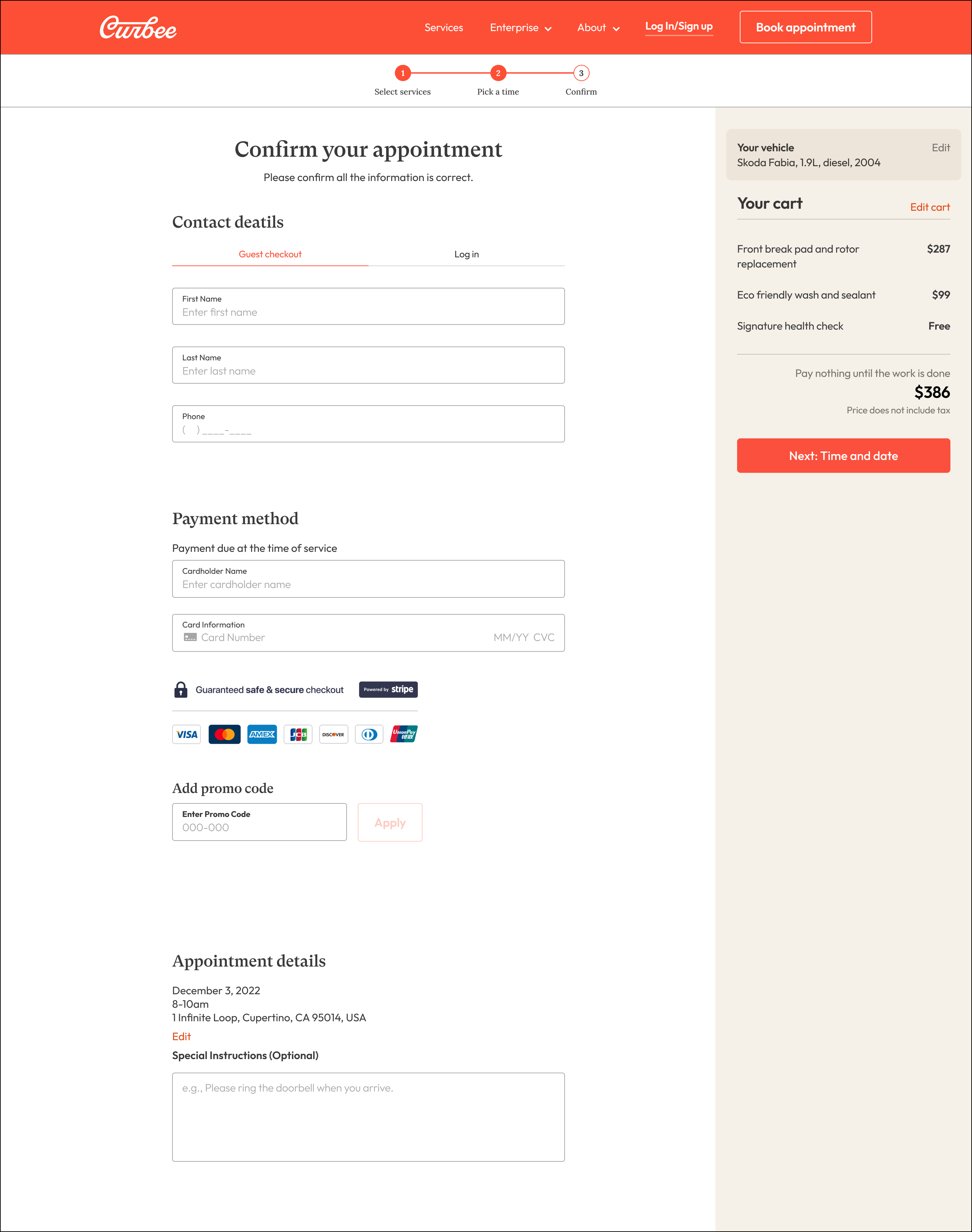 Homepage after